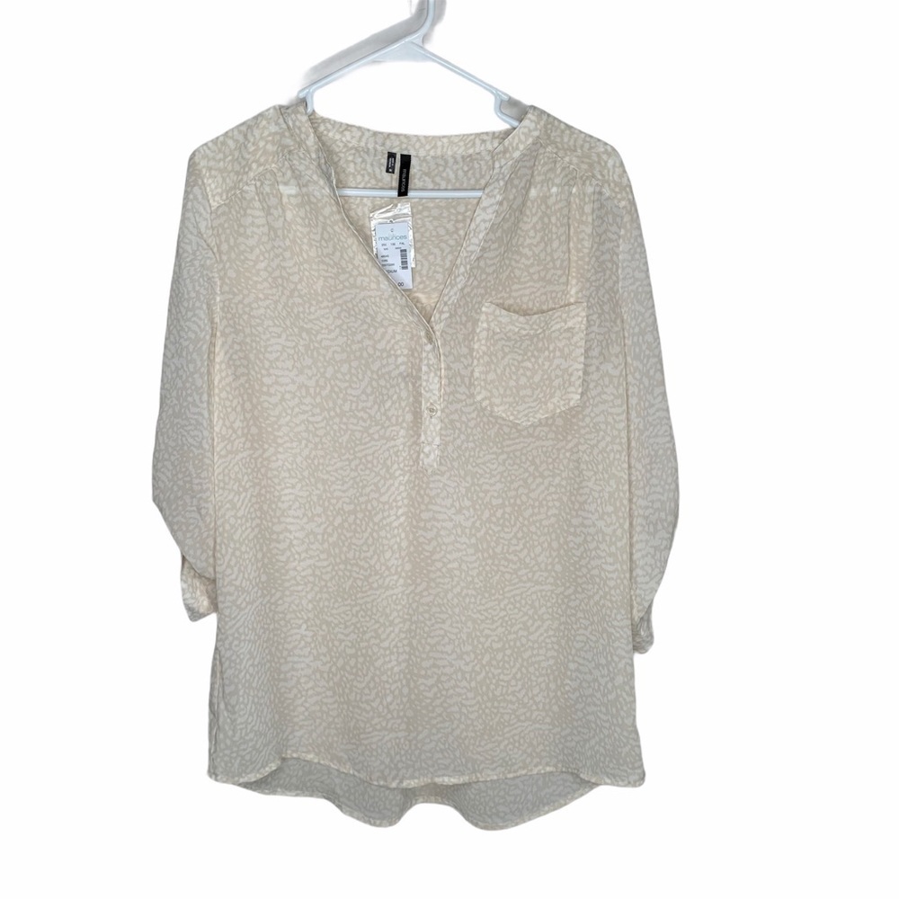 New Maurices Women Sheer blouse Med animal print